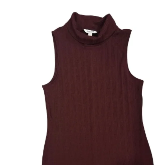 Nine West Burgundy Sleeveless Midi Dress - Picture 3 of 4